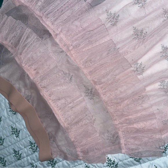 Pink Sheer Ruffled Skirt - Picture 3 of 3